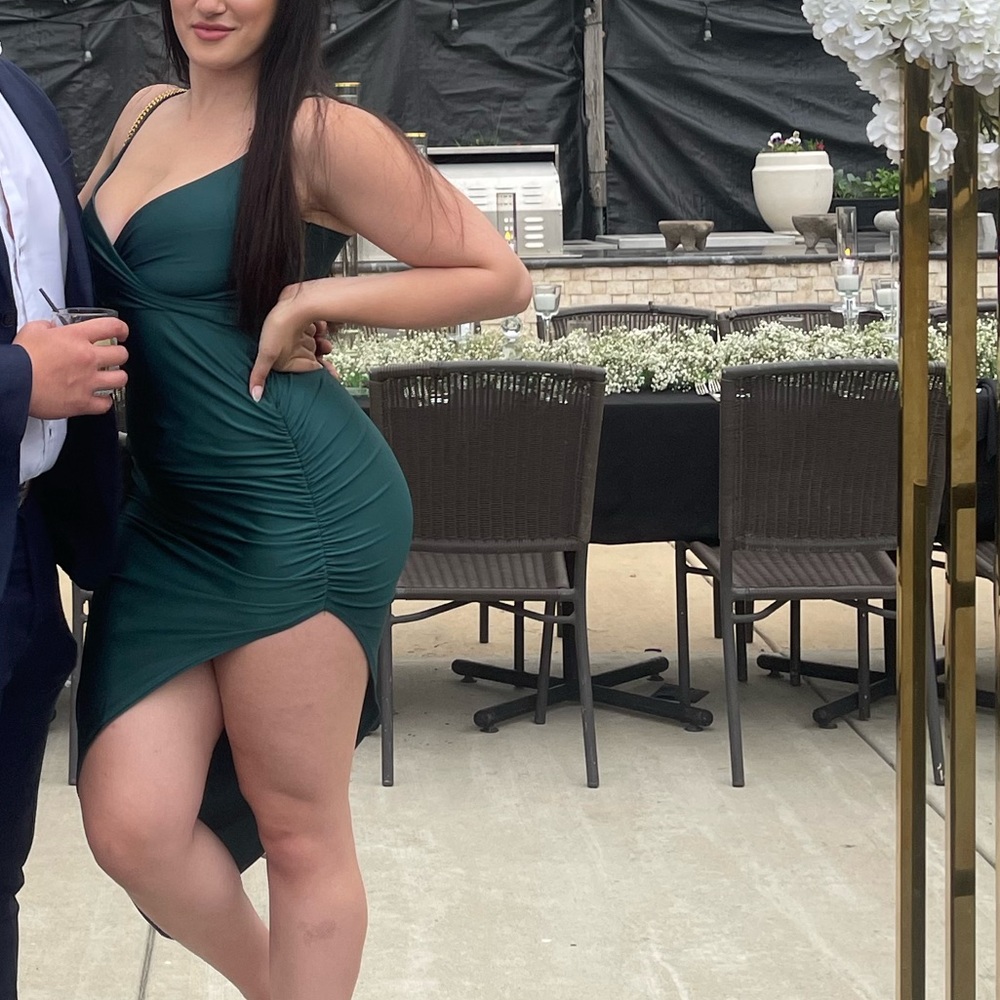 Emerald Green Windsor Asymmetrical Cocktail Dress